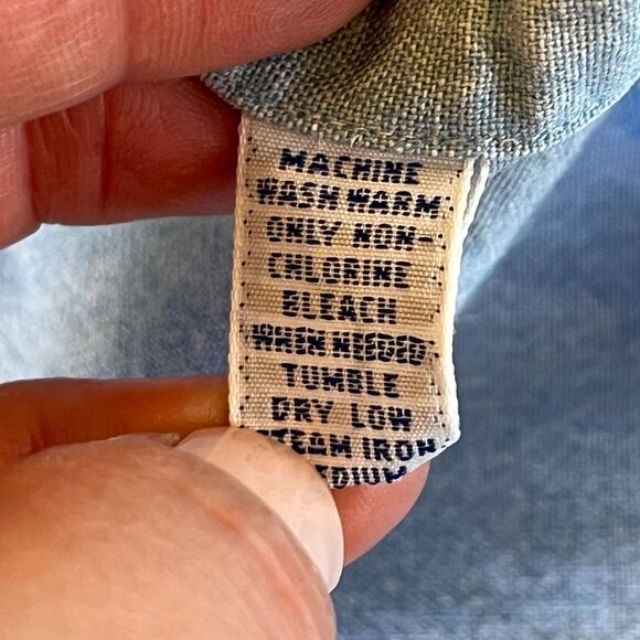 Ralph Lauren Blaire Light Wash Chambray Button Front Shirt Short Sleeves Medium - Picture 5 of 8